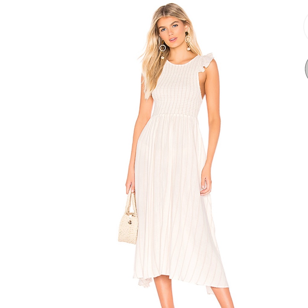 Free People Chambray Butterflies Midi Dress